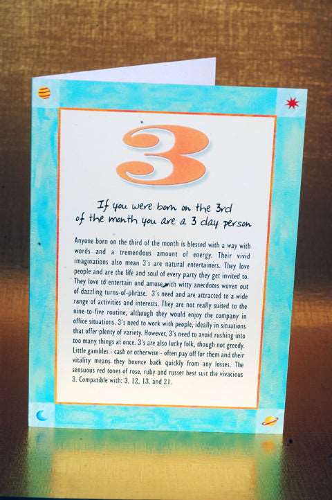 Numerology Birthday Card Packs - Days 1, 3, 4, 6, 7