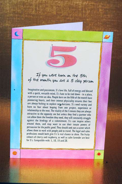 Numerology Birthday Card Packs - Day 1 to 5