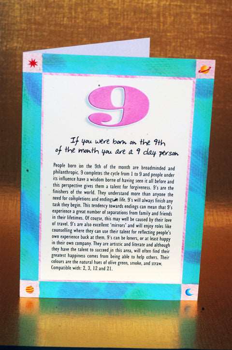 Numerology Birthday Card Packs - Days 7, 9 , 10, 11 and 12