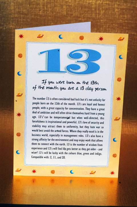 Numerology Birthday Card Packs - Days 11, 13, 14, 15 and 16