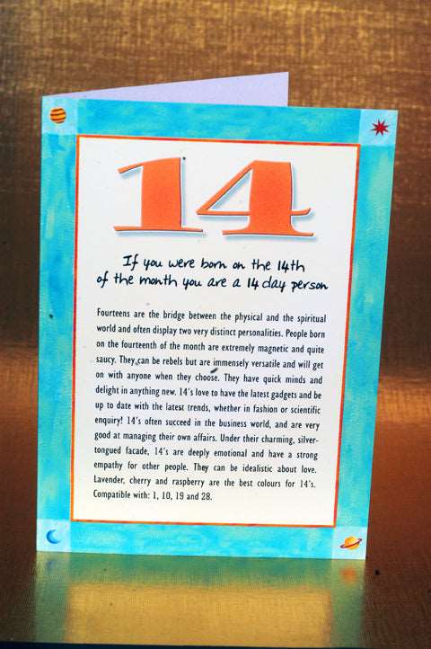 Numerology Birthday Card Packs - Days 13, 14, 16, 17 and 18