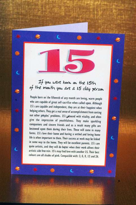 Numerology Birthday Card Packs - Days 11, 13, 14, 15 and 16