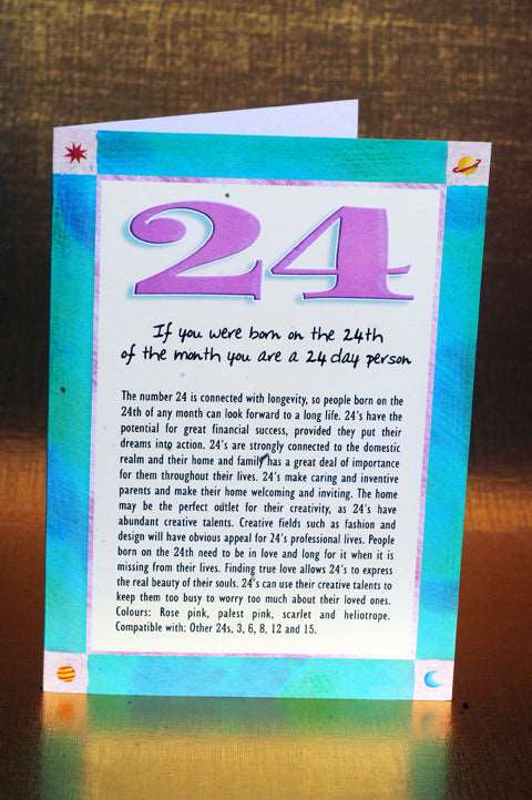 Numerology Birthday Card Packs - Days 21, 24, 25 and 26