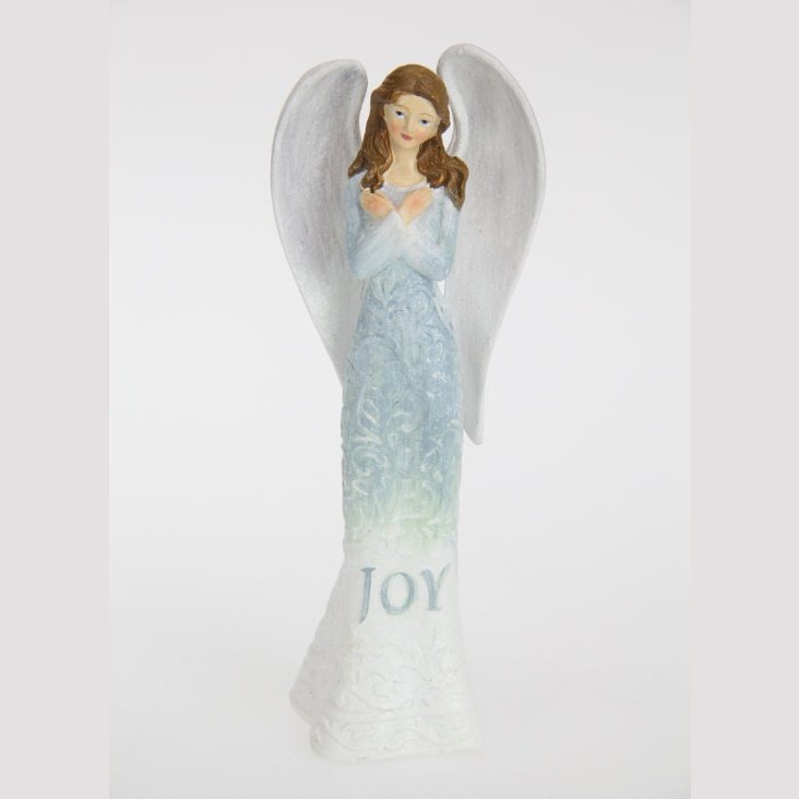Standing Inspirational Blue Angel - Joy 19cm tall