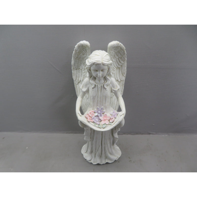 Standing Garden Angel Holding Flowers 33cm (H)