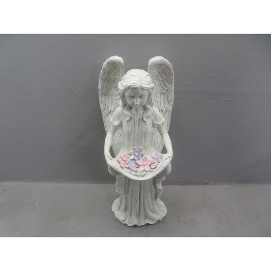 Standing Garden Angel Holding Flowers 33cm (H)