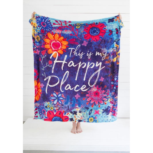 COZY Blanket "This is My Happy Place"