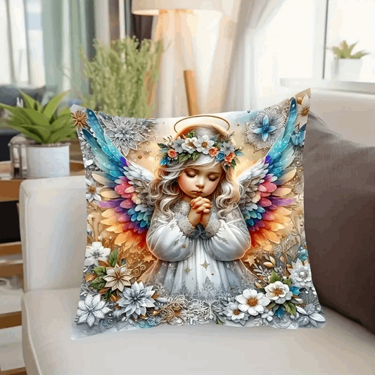 Bohemian Angel Print Cushion (Square)