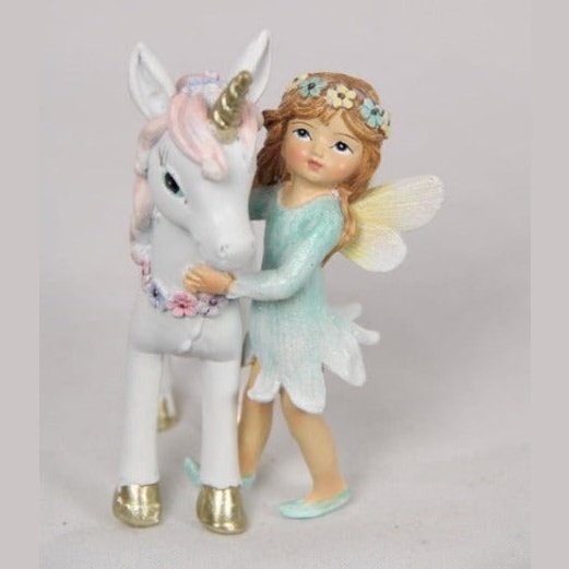 Fairy with Unicorn Green Dress