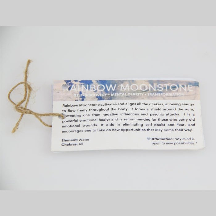 Rainbow Moonstone Gemstone Wish Tree - 20cm tall