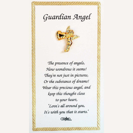 Guardian Angel Lapel Pin with Angel