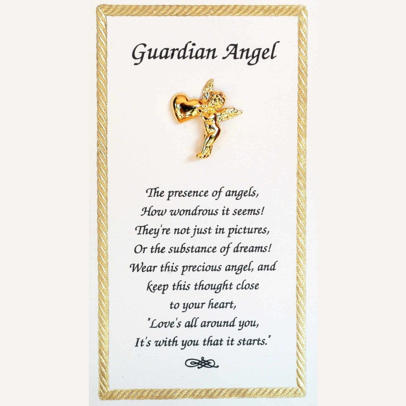 Guardian Angel Lapel Pin with Angel