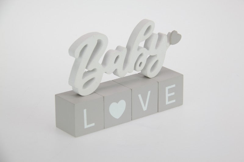 Baby Figurine with LOVE Blocks