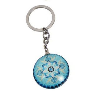 BOHO Glass Key Chain - Lotus Mandala