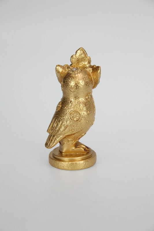 15cm Gold Mystical Jewelled Owl Figurine