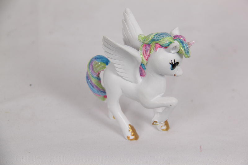 Set of Two Rainbow Unicorn Pegasus Coloured