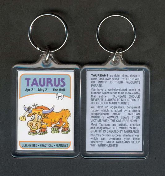 Taurus Star Sign Key Ring