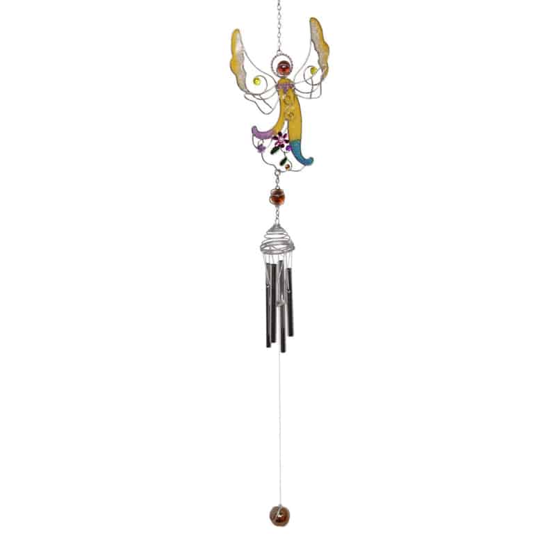 Dancing Angel Windchime - Multicoloured with Yellows, Pinks/Greens