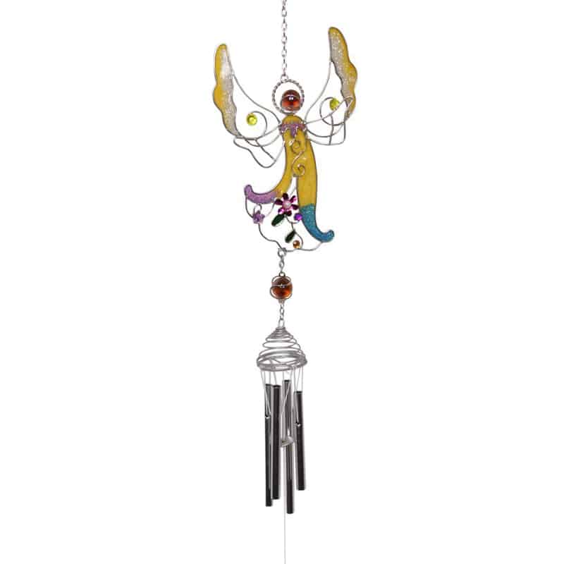 Dancing Angel Windchime - Multicoloured with Yellows, Pinks/Greens