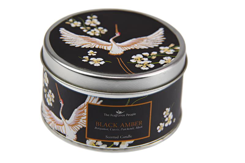 Scented Tin Candle - Black Amber