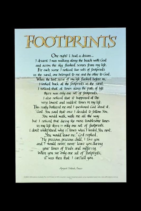 "Footprints" Wall Print with Cardboard Matt Frame