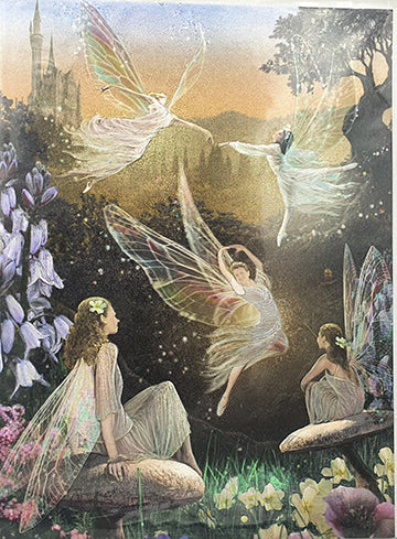 Fantasy Fairies Ballet Greeting Card - Foiled Print