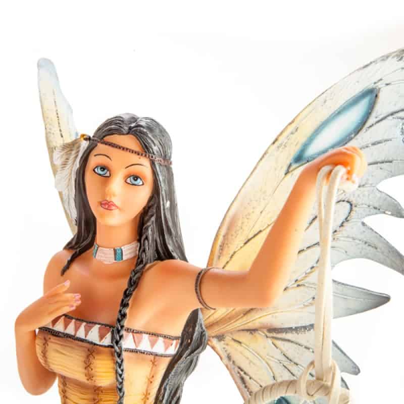 Fairy with DREAMCATCHER and Owl Companion Figurine
