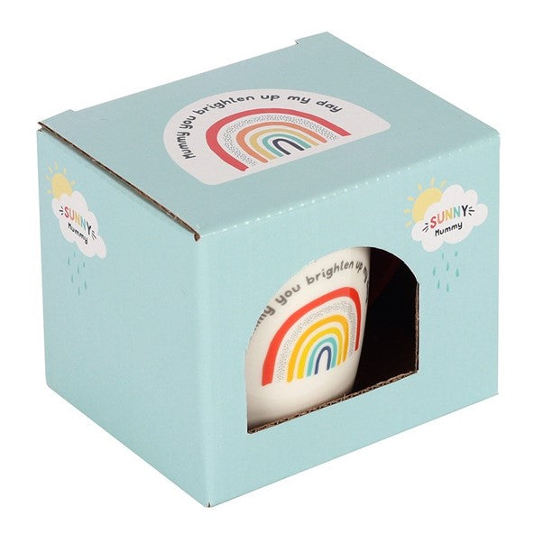 Rainbow Mug "Mum you brighten up my day" - Gift Boxed