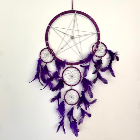 Purple Pentagram Dreamcatcher