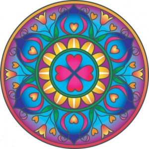 Sunseal Sticker - Loving Kindness Mandala 14 cm