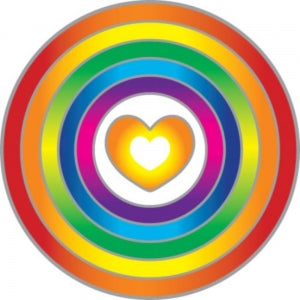 Sunseal Sticker - Rainbow Heart Mandala 14 cm