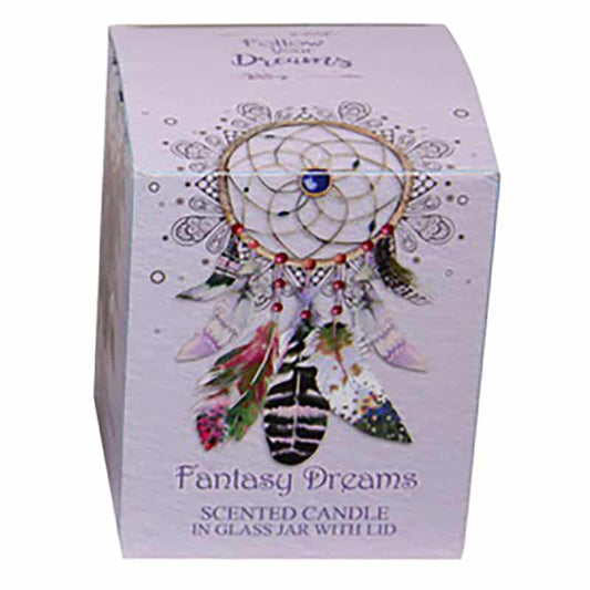 Follow Your Dreams 'Fantasy Dreams' Scented Candles with Dream Catcher Print - Gift Boxed