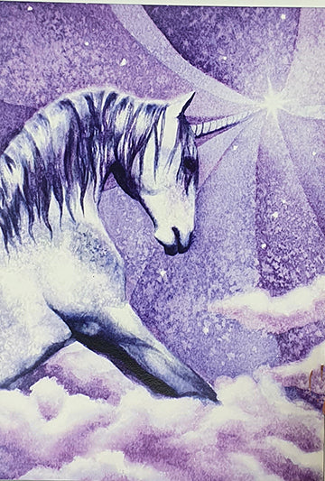Fantasy Card Unicorn Wish on a Star by Selena Fenech