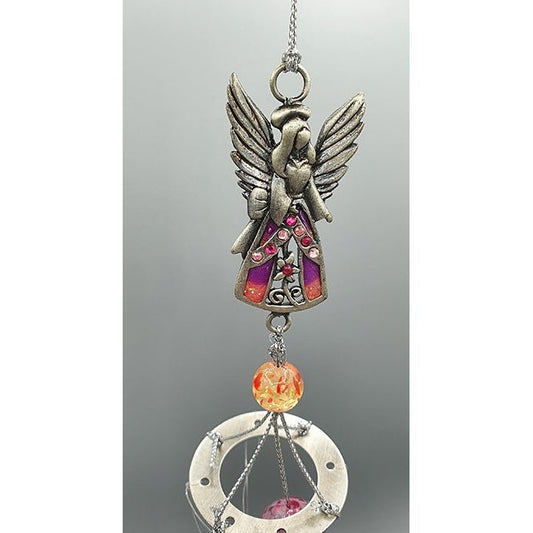 Small Pewter Angel Windchime