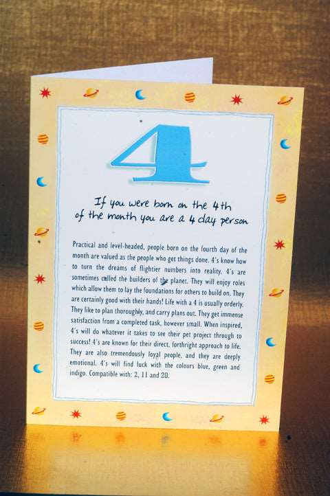 Numerology Birthday Card Packs - Days 1, 3, 4, 6, 7