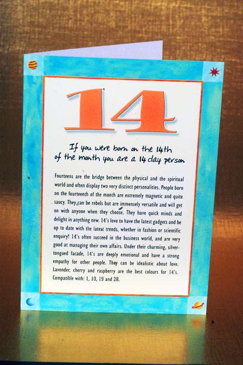 Numerology Birthday Card Packs - Days 11, 13, 14, 15 and 16