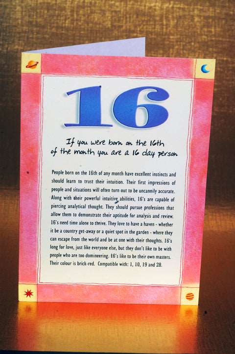 Numerology Birthday Card Packs - Days 13, 14, 16, 17 and 18