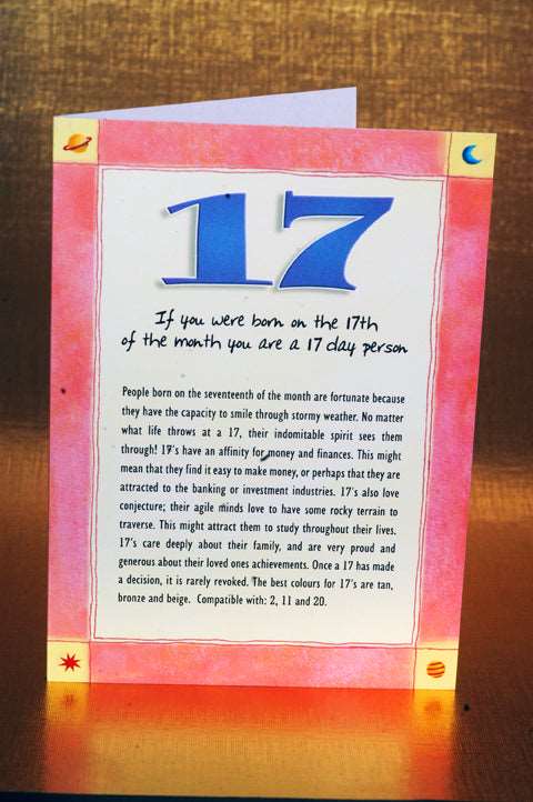 Numerology Birthday Card Packs - Days 13, 14, 16, 17 and 18