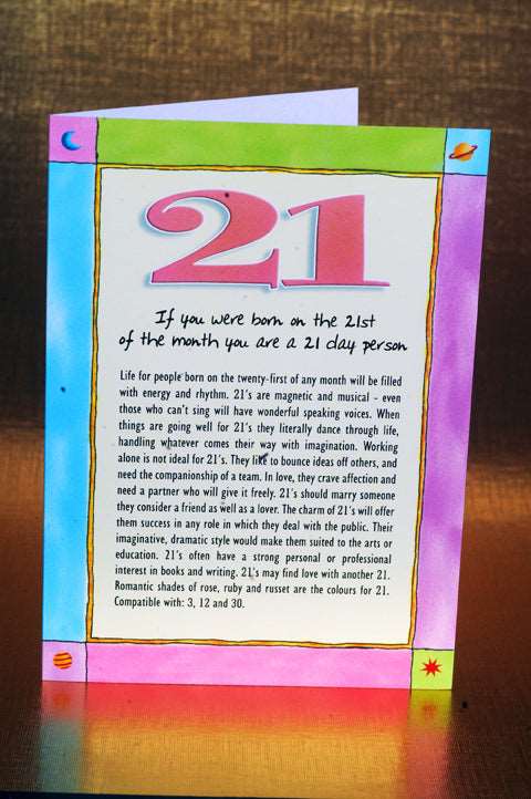 Numerology Birthday Card Packs - Days 18, 20, 21, 22 and 23