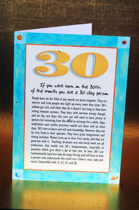 Numerology Birthday Card Packs - Days 27, 28, 29, 30 and 31