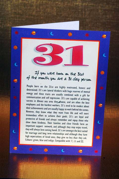 Numerology Birthday Card Packs - Days 27, 28, 29, 30 and 31