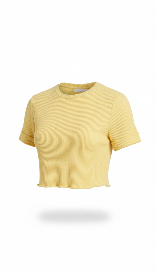 Lemon Sorbet Cropped Shirt