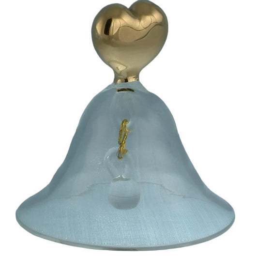 Bell with Heart- Miniature Glass Figurine