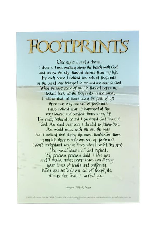 "Footprints" Wall Print with Cardboard Matt Frame